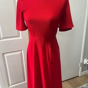 H&M Vibrant Red Midi Dress